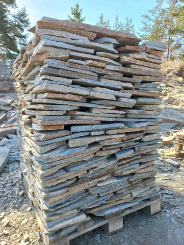 Плитняк златолит серебристый для цоколя, отмостки купить в Смоленской области