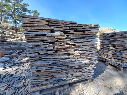 Плитняк златолит серебристый для фасада купить в Смоленской области