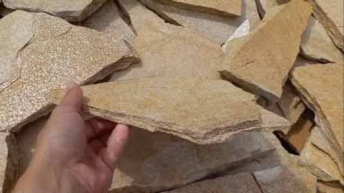 Плитняк златолит жёлтый для цоколя купить в Смоленской области