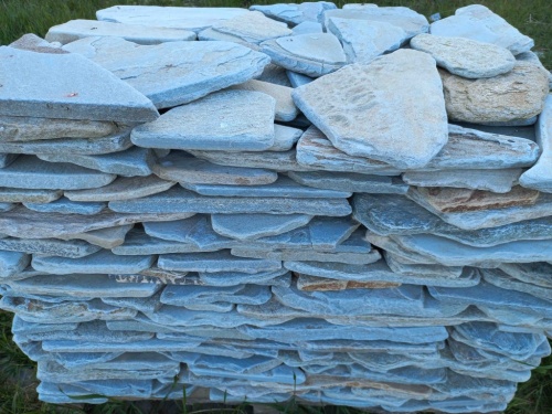 Плитняк златолит зелёный галтованный для цоколя купить в Смоленской области