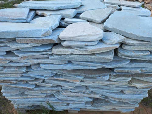 Плитняк златолит зелёный галтованный для цоколя купить в Смоленской области